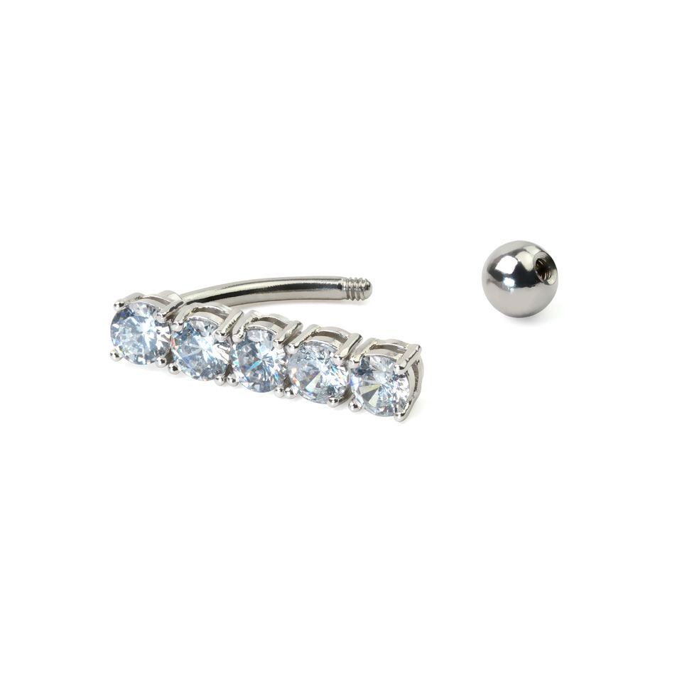 Piercing de umbigo com juntas móveis