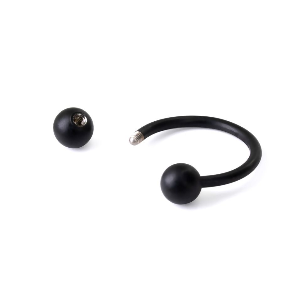 Barbell curvo em preto mate