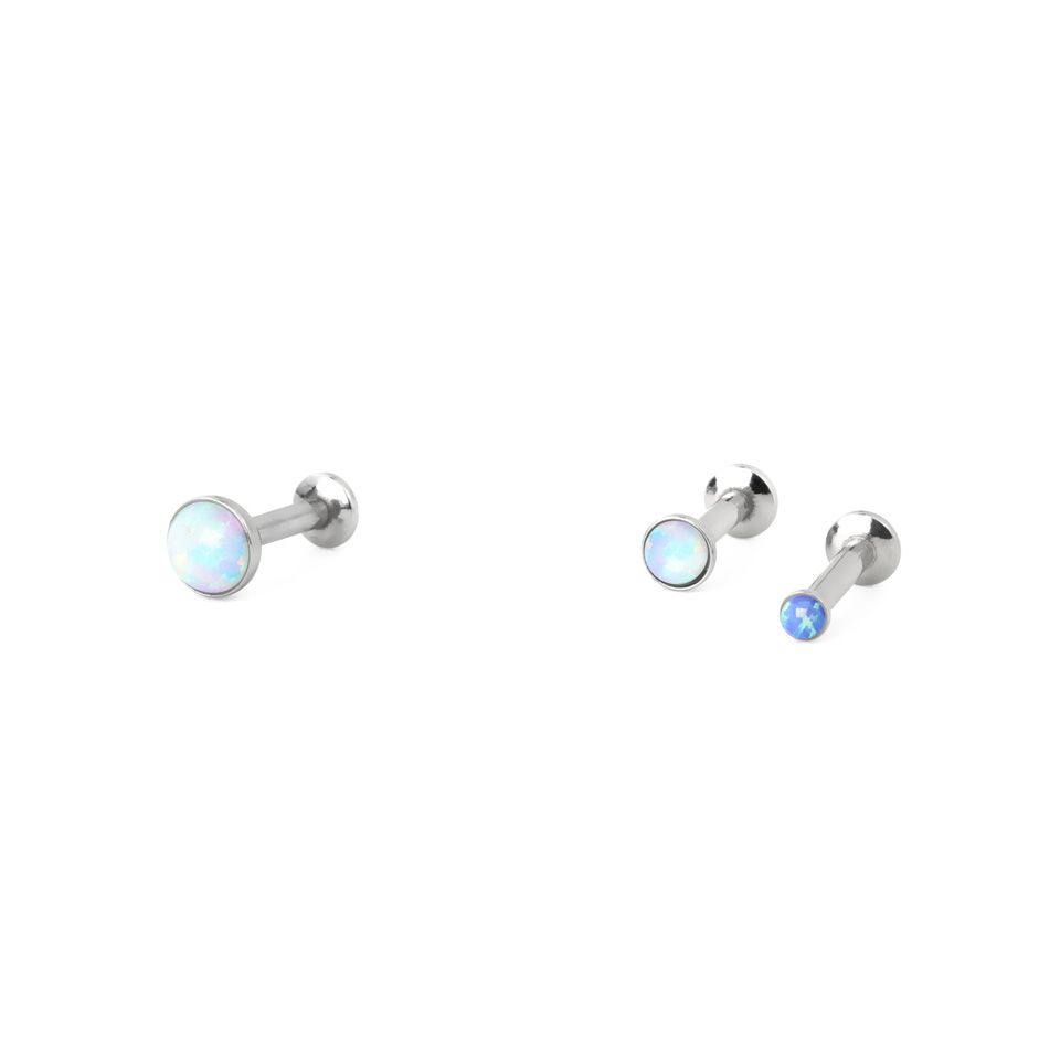 Labret de encaixe com opala
