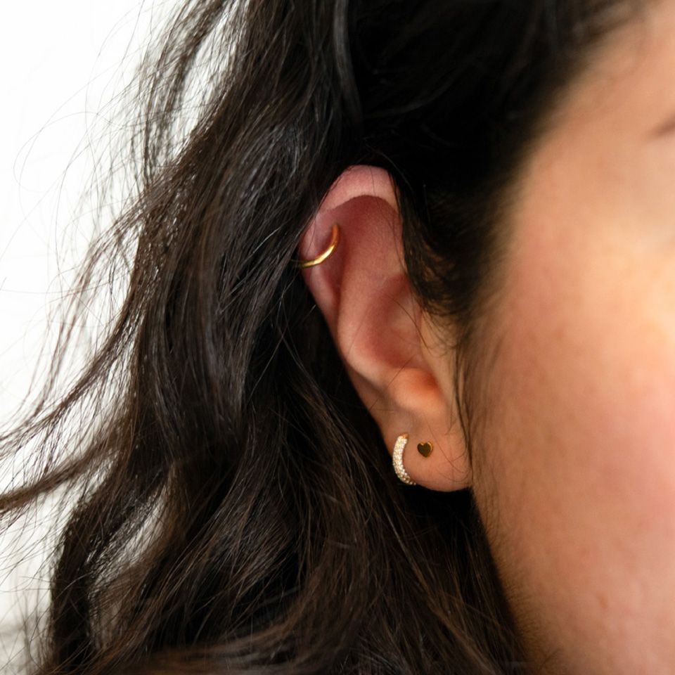 Labret com design de coração