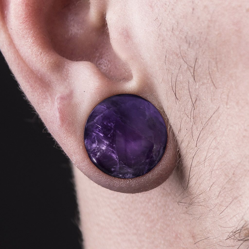 Plug de ametista com o-ring
