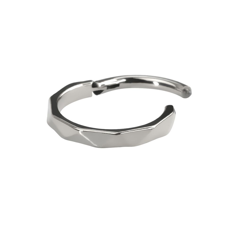Argola em titânio para narina com padrão de diamante