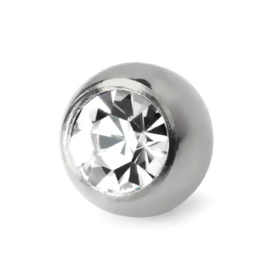 Bola para piercing com brihante de cores