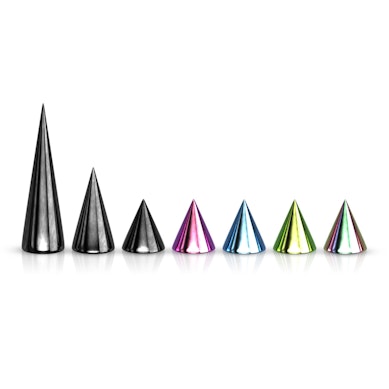 Espigões sobresselentes em várias cores e tamanhos