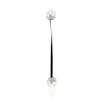 Barbell industrial com bolas de acrílico metalizadas