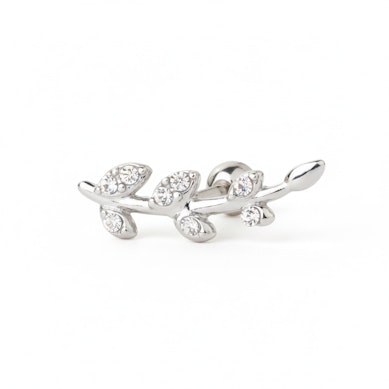 Joia para a orelha com folhas