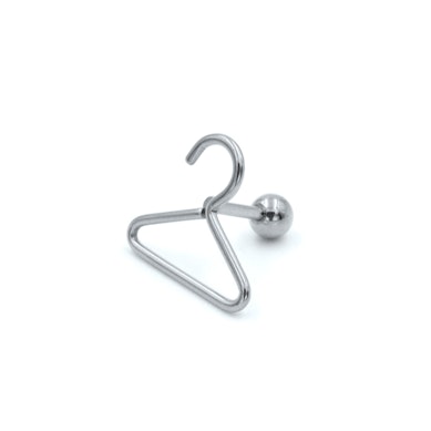 Piercing de orelha com cabide