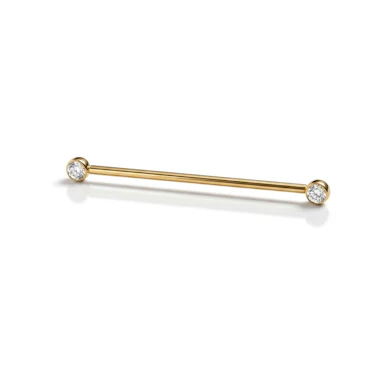 Barbell industrial em titânio com pedras embutidas