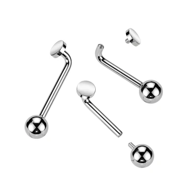 Barbell em titânio para piercing Christina