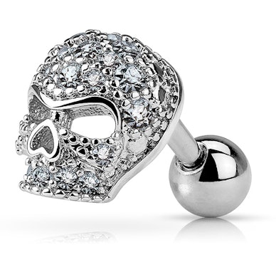 Piercing para a orelha com caveira