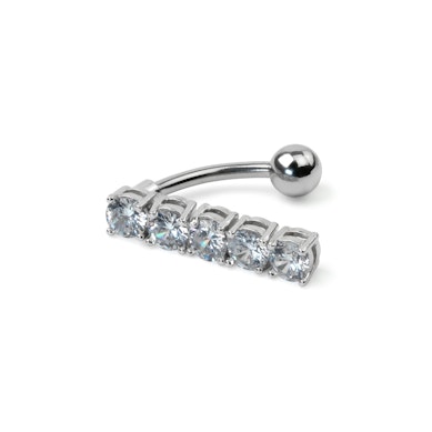 Piercing de umbigo com juntas móveis