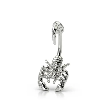 Umbigo piercing com um escorpião