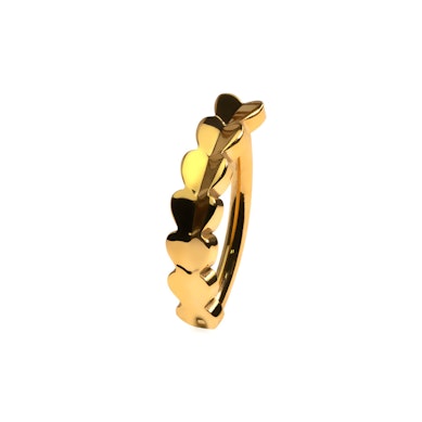 Clicker de titânio para o umbigo com corações