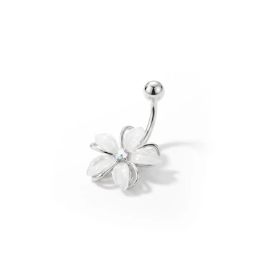 Joia para o umbigo com flor