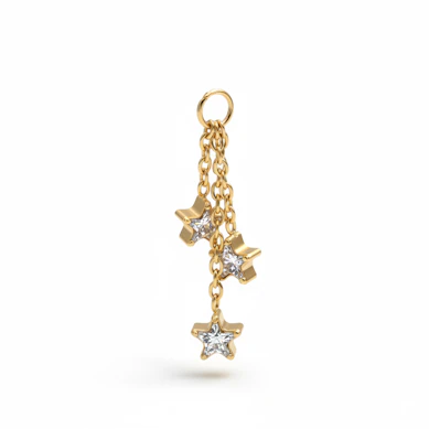 Pendente com três estrelas