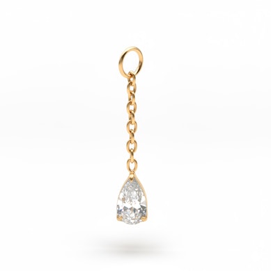 Pendente com pedra em forma de gota