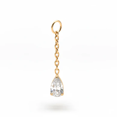 Pendente com pedra em forma de gota