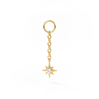 Pendente com estrela e pedra no centro