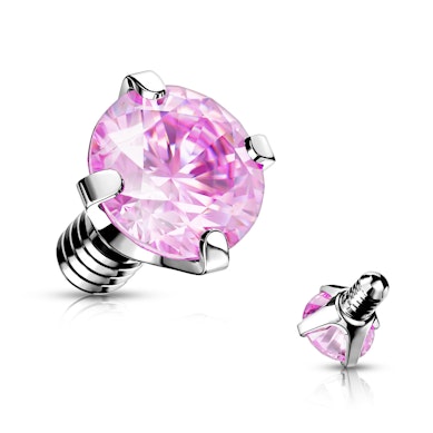 Microdermal joia com uma pedra grande.