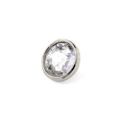 Topo de dermal em titânio com pedra colorida