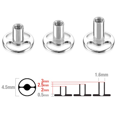 Micro dermal base redonda em titânio