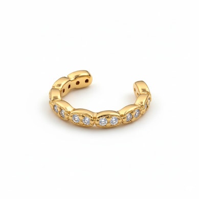 Earcuff delicado com pedras aos pares