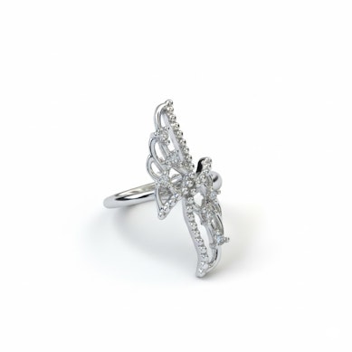 Ear cuff com asas em aço cirúrgico - prateado