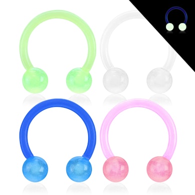 Ferradura de acrílico fosforescente