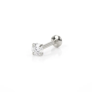 Labret de encaixe com pedra no topo