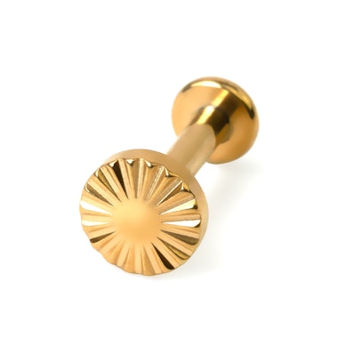 Deslumbrante labret em titânio com topo tipo diamante