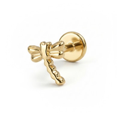 Labret de libelinha em titânio