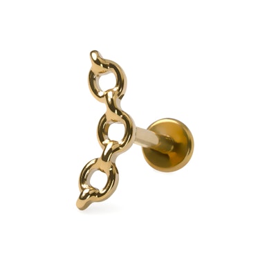 Corrente em labret de titânio