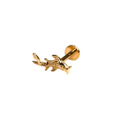 Labret com carpa koi em titânio