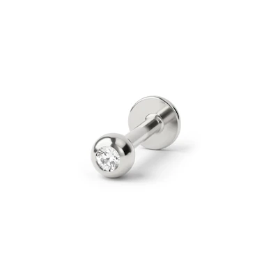 Labret com pedra embutida