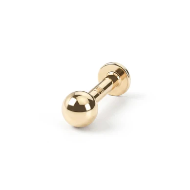 Labret de ouro maciço de 14 quilates