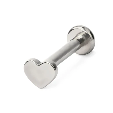 Labret de titânio com rosca interna e topos de modelos diferentes