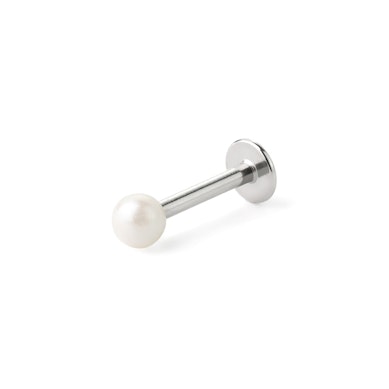 Labret com uma pérola acrílica em várias cores