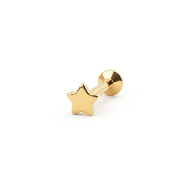 Labret com topo em forma de estrela