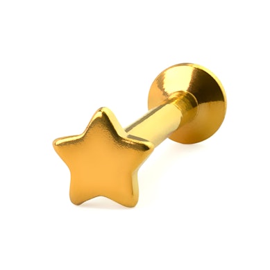 Labret com topo em forma de estrela
