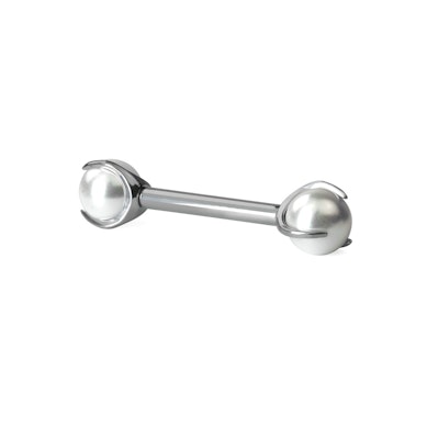 Barbell em titânio com pérolas para o mamilo