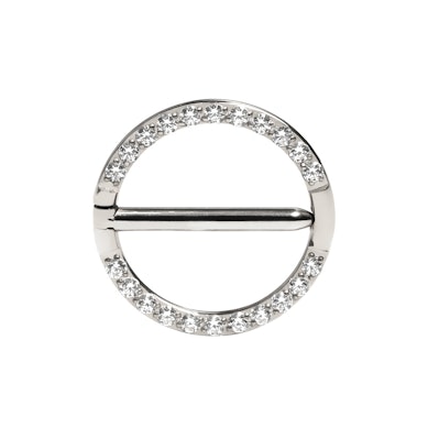 Clicker em titânio para o mamilo com pedras embutidas