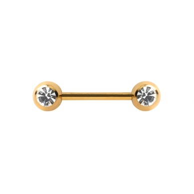 Barbell para o mamilo com cristais