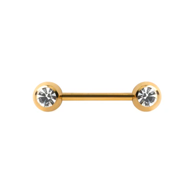 Barbell para o mamilo com cristais
