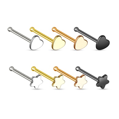 Nariz barra com figuras diferentes