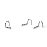 Nariz piercing de titânio com diversos formatos
