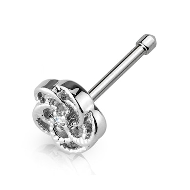Stud para o nariz com rosa