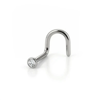 Parafuso para o nariz de aço cirúrgico com pedras de várias cores