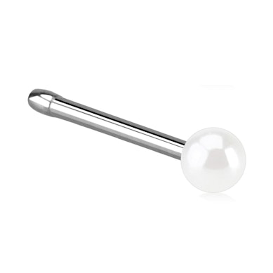 Nariz barra com pérola de acrílico
