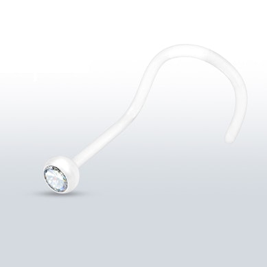 Nariz screw em PTFE com pedra em várias cores