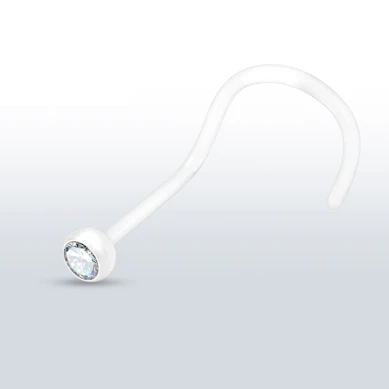 Nariz screw em PTFE com pedra em várias cores